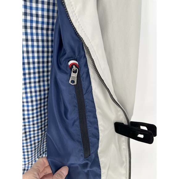 Tommy Hilfiger Mens M Lightweight Jacket Beige Windbreaker Water Wind Resistant - Picture 6 of 13